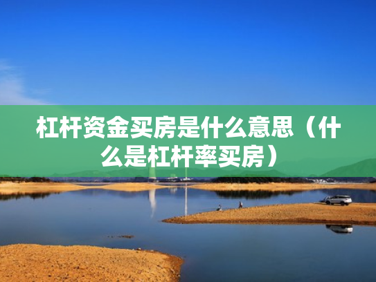 杠杆资金买房是什么意思（什么是杠杆率买房）